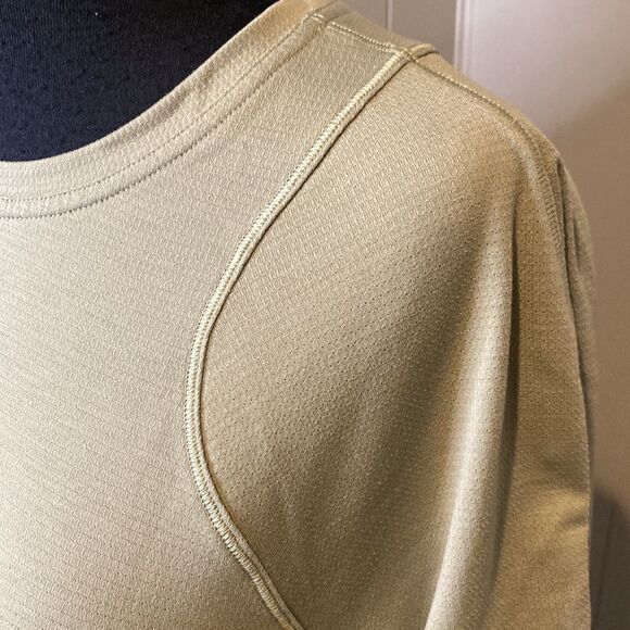 Lululemon Athletica Short Sleeve T Shirt Knit Athletic Pocket Elastic Hem String - Picture 2 of 5